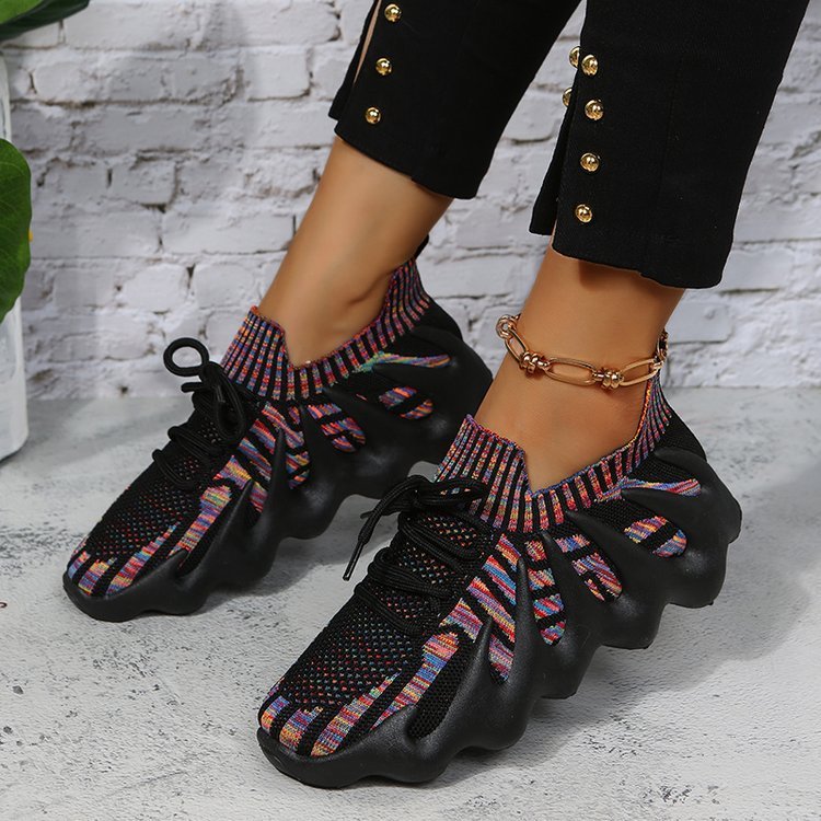 Octopus Knitted Rubber Sole Sneaker Female Male Plus Size Soft Sole Shoes - AccessoryWorldHub