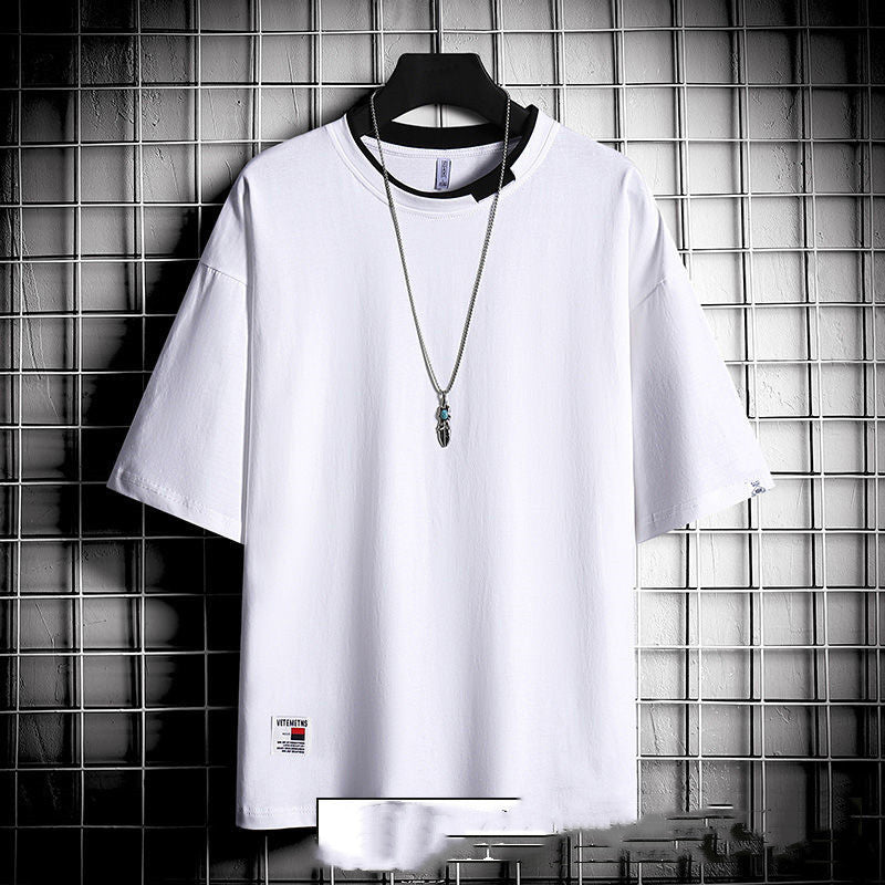 Hong Kong style loose T-shirt men - AccessoryWorldHub