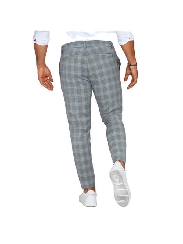 Plaid Print Pants Men's Casual Trousers Loose And Thin - AccessoryWorldHub