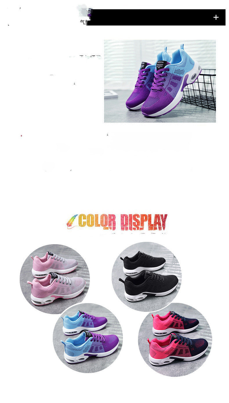 Casual Shoes Breathable Lightweight Mother Shoes Lace-up Cushioned Sneakers Women - AccessoryWorldHub