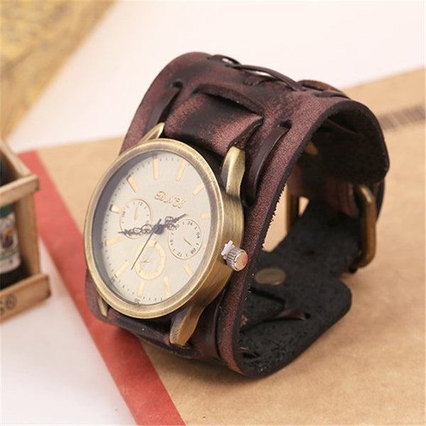 Accessories Foreign Trade Watches Retro Cowhide Watches Punk Watches Men'S Wrist Watches - AccessoryWorldHub