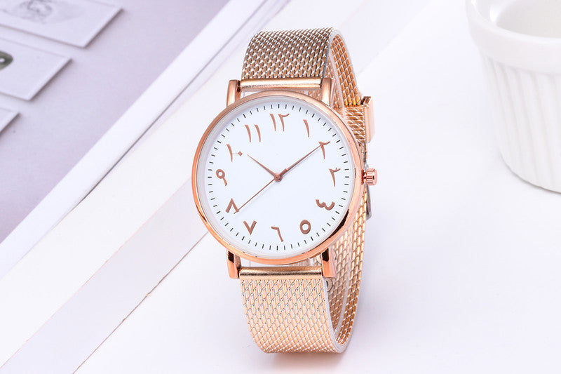 Fashion Creative Quartz Watches Couple Watches Digital Mesh Band Watches - AccessoryWorldHub