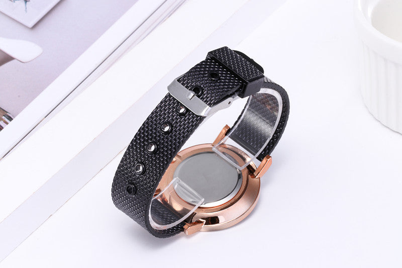 Fashion Creative Quartz Watches Couple Watches Digital Mesh Band Watches - AccessoryWorldHub