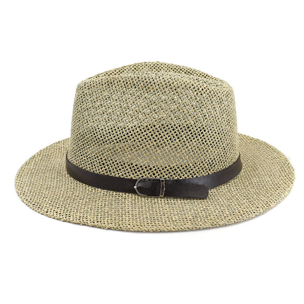 Panama Straw Hat European And American Sun Protection Summer Sun Protection Travel Beach Woven Top Hat - AccessoryWorldHub