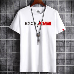 Cotton Summer Men's Short-sleeved T-shirt Bottoming Shirt Top Clothes For Men - AccessoryWorldHub