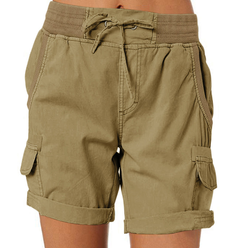 Women's Casual High Waist Cargo Shorts - AccessoryWorldHub