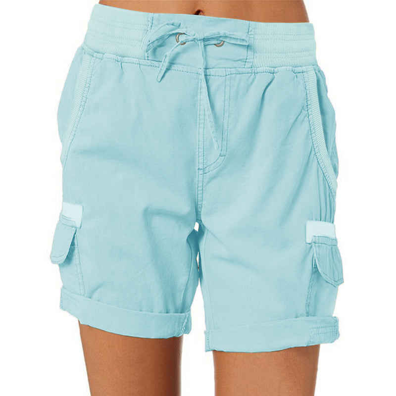 Women's Casual High Waist Cargo Shorts - AccessoryWorldHub