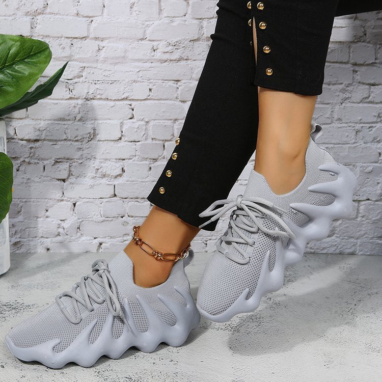 Octopus Knitted Rubber Sole Sneaker Female Male Plus Size Soft Sole Shoes - AccessoryWorldHub