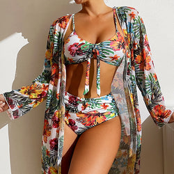 Swimwear Long Sleeved Blouse Three Piece Suit - AccessoryWorldHub