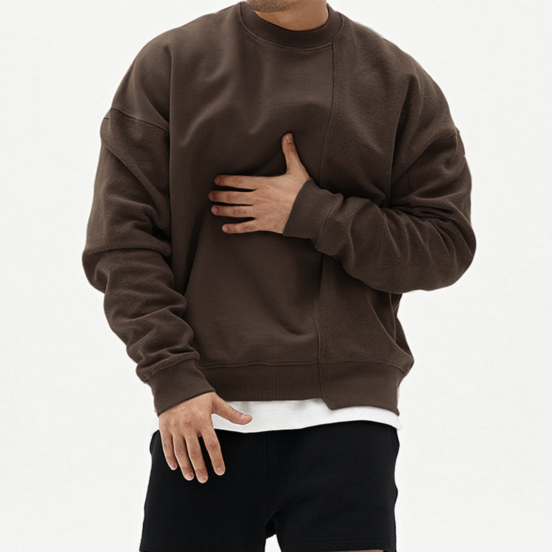 Pullover Round Neck Sweater Loose Men Clothes - AccessoryWorldHub