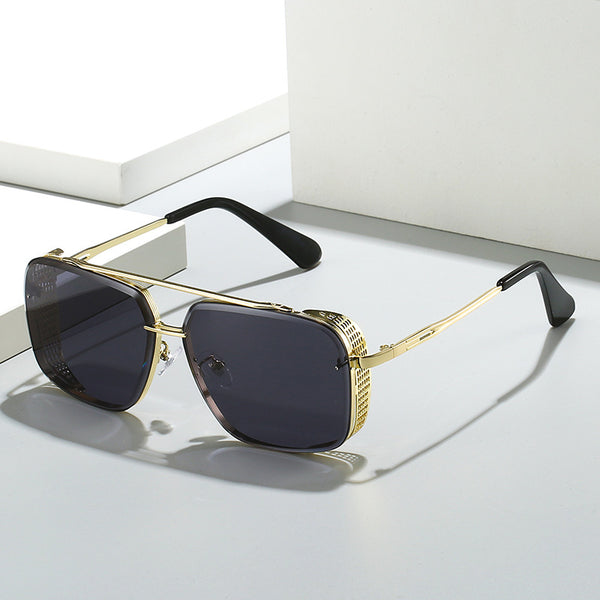 Gradient A Wire Fence Edge Retro Sunglasses - AccessoryWorldHub