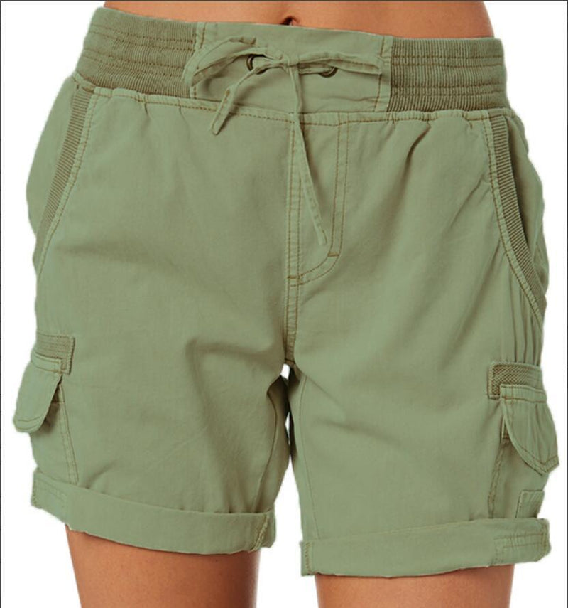 Women's Casual High Waist Cargo Shorts - AccessoryWorldHub