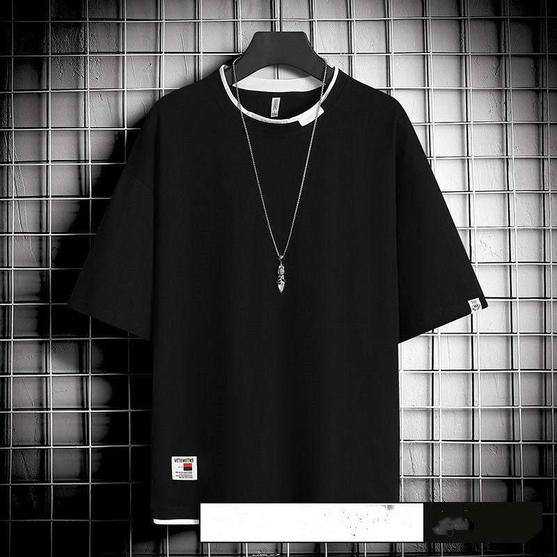 Hong Kong style loose T-shirt men - AccessoryWorldHub