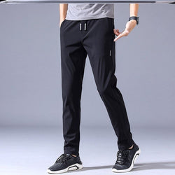 Drawstring Trousers Thin Casual Pants Korean Version Loose Straight Sweatpants Mens Clothing - AccessoryWorldHub