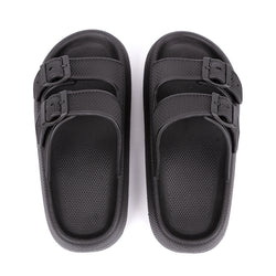 Platform Slippers Women's Summer Buckle Home Shoes Fashion Outdoor Wear Soft Bottom Sandals - AccessoryWorldHub