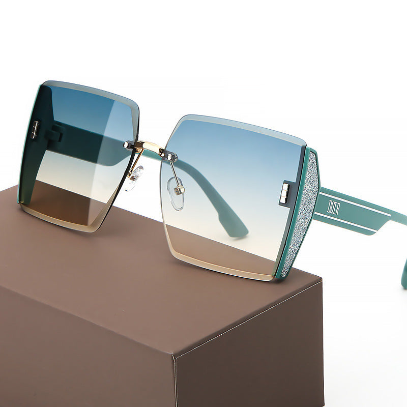 Fashion Sunglasses Square Rimless Cut-edge Summer Glasses - AccessoryWorldHub