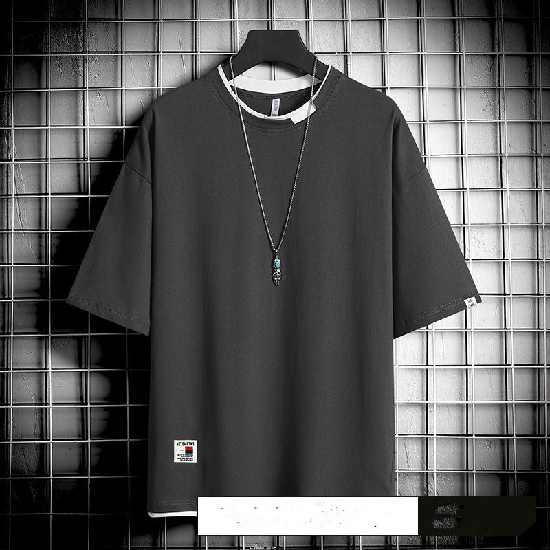 Hong Kong style loose T-shirt men - AccessoryWorldHub