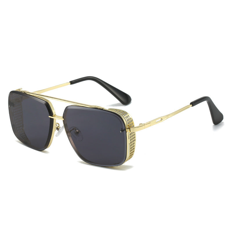 Gradient A Wire Fence Edge Retro Sunglasses - AccessoryWorldHub