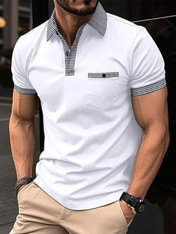 Checkered Men's Sports Polo Shirt - AccessoryWorldHub