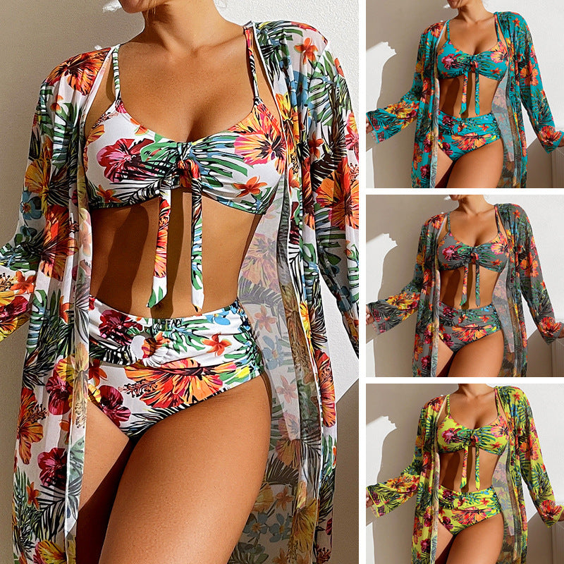 Swimwear Long Sleeved Blouse Three Piece Suit - AccessoryWorldHub