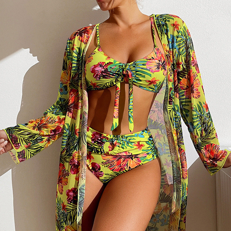 Swimwear Long Sleeved Blouse Three Piece Suit - AccessoryWorldHub