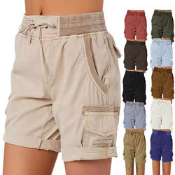 Women's Casual High Waist Cargo Shorts - AccessoryWorldHub