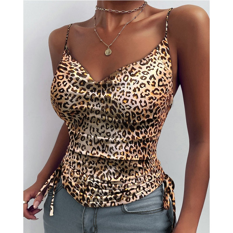 Spaghetti Strap Tops V-neck Camisole Shirts Women Summer Clothes - AccessoryWorldHub