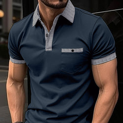 Checkered Men's Sports Polo Shirt - AccessoryWorldHub