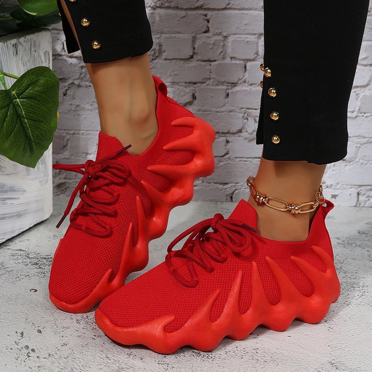 Octopus Knitted Rubber Sole Sneaker Female Male Plus Size Soft Sole Shoes - AccessoryWorldHub