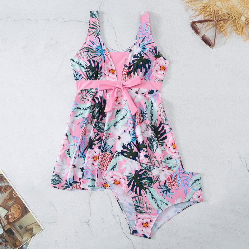 Women's V-neck Printed Split Bikini Swimsuit - AccessoryWorldHub