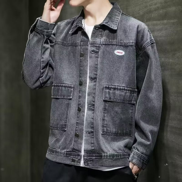 High-end Korean Denim Jacket Men's Spring And Autumn - AccessoryWorldHub