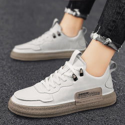 Leather Men's Versatile Casual Sneakers - AccessoryWorldHub