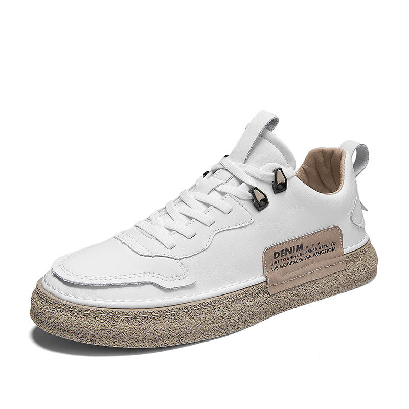 Leather Men's Versatile Casual Sneakers - AccessoryWorldHub