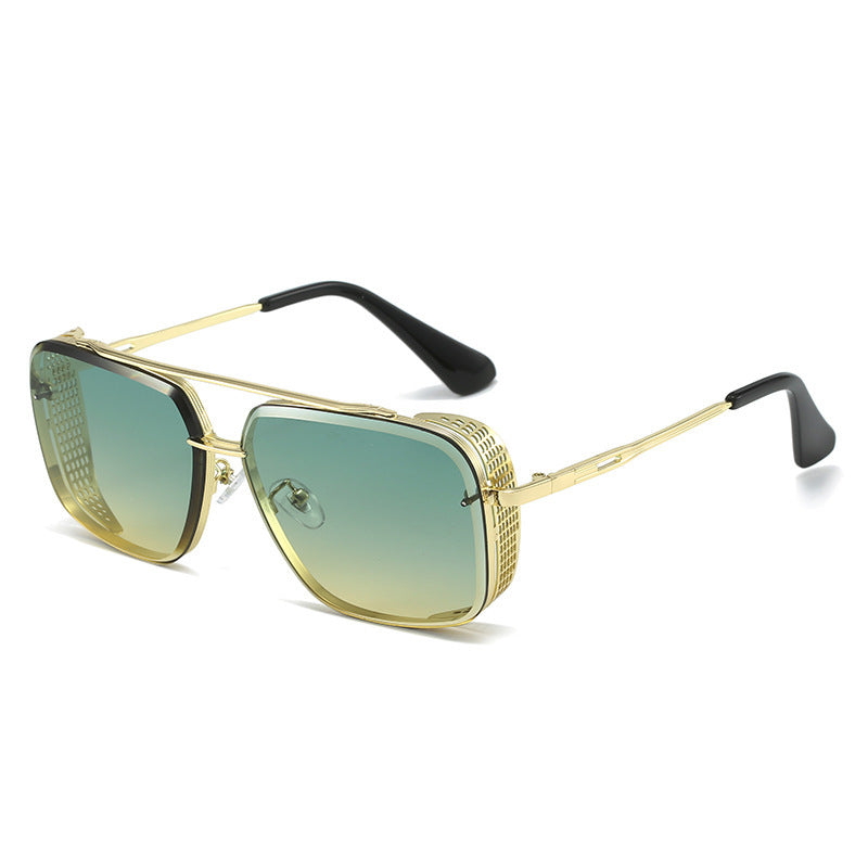 Gradient A Wire Fence Edge Retro Sunglasses - AccessoryWorldHub