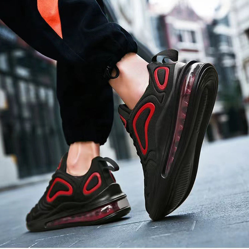 Casual Air Cushion Black Shoes Men Outdoor Breathable  Lace-up Sneakers Running Sports Shoes - AccessoryWorldHub