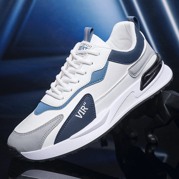 Men's Color Block Mesh Shoes Fashion Casual Lace-up Sneakers Outdoor Breathable Running Sports Shoes - AccessoryWorldHub