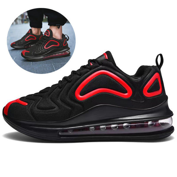 Casual Air Cushion Black Shoes Men Outdoor Breathable  Lace-up Sneakers Running Sports Shoes - AccessoryWorldHub