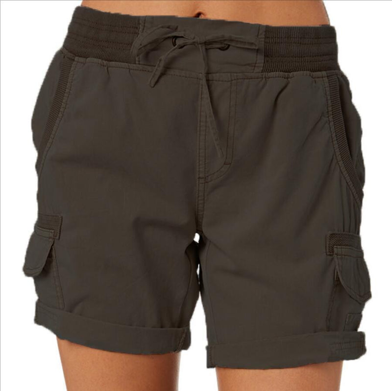 Women's Casual High Waist Cargo Shorts - AccessoryWorldHub