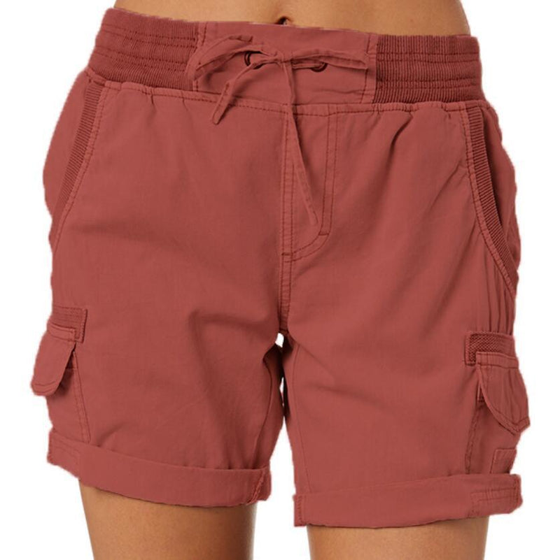 Women's Casual High Waist Cargo Shorts - AccessoryWorldHub