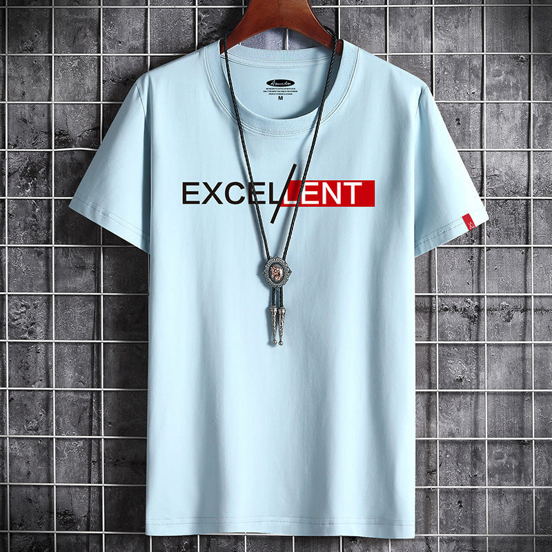 Cotton Summer Men's Short-sleeved T-shirt Bottoming Shirt Top Clothes For Men - AccessoryWorldHub