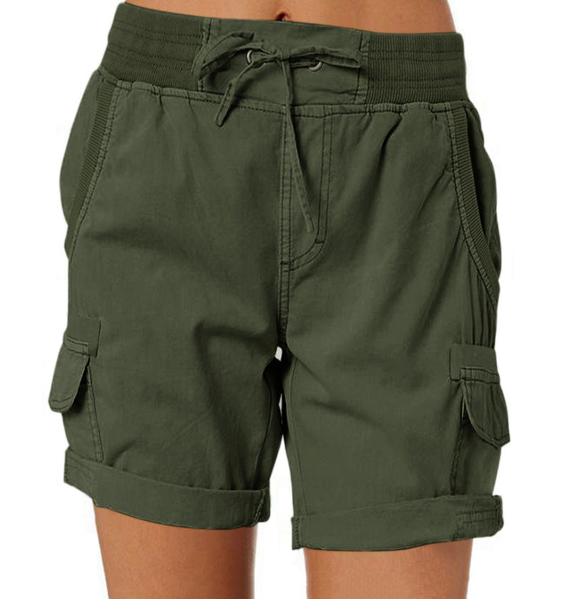 Women's Casual High Waist Cargo Shorts - AccessoryWorldHub